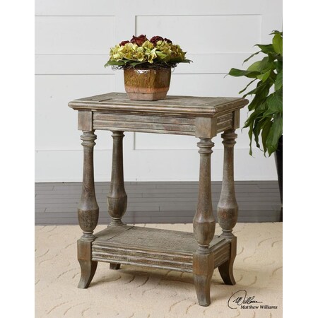 Uttermost Mardonio 20 x 12 Rectangular Distressed Side Table